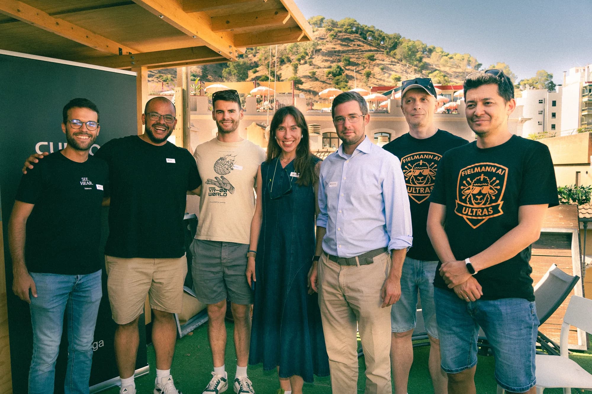 Speakers and organizers at a Cursor Málaga meetup